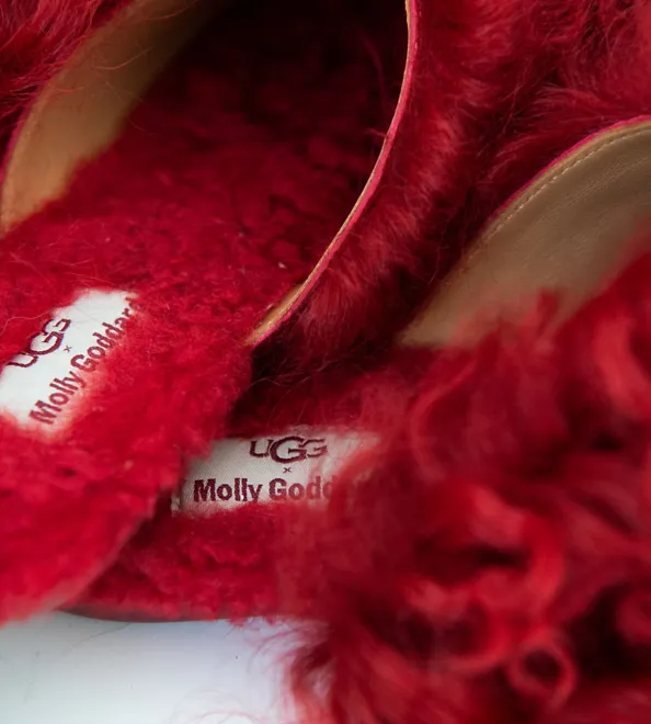 The Molly Goddard Slipper zoomed in on the label.