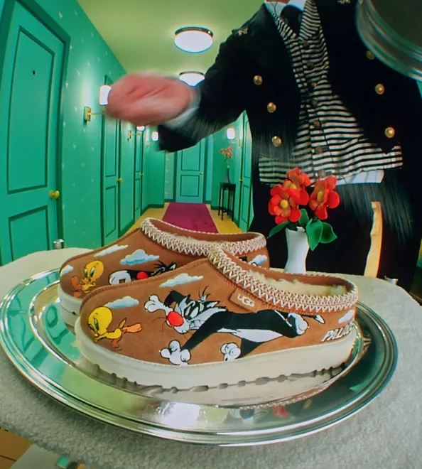 The UGG X Palace collab featuring Looney Tunes.