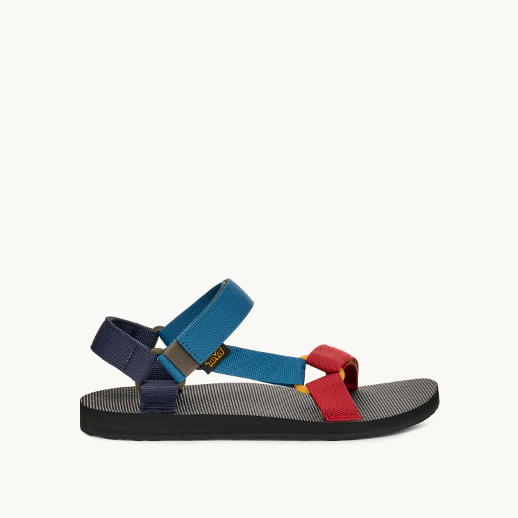 Teva Originele universele stedelijke sandalen met open teen voor heren, Blue Peaks Zwart, 47 EU : Teva