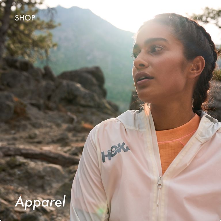 Woman in Hoka Apparel.