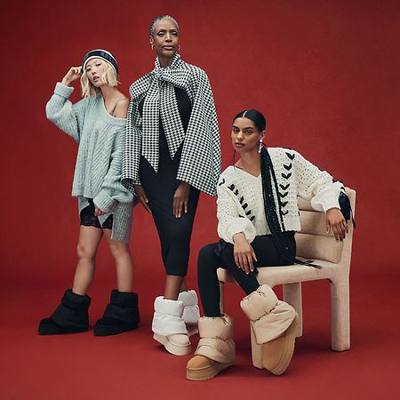 UGG アグ ムートンブーツ スワロフスキー リボン 黒ブラック7 24センチ 忌まわしい