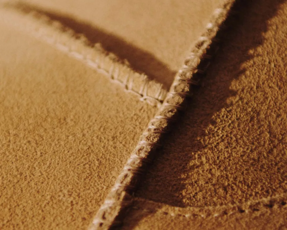 Close-up shot of our twin seam.