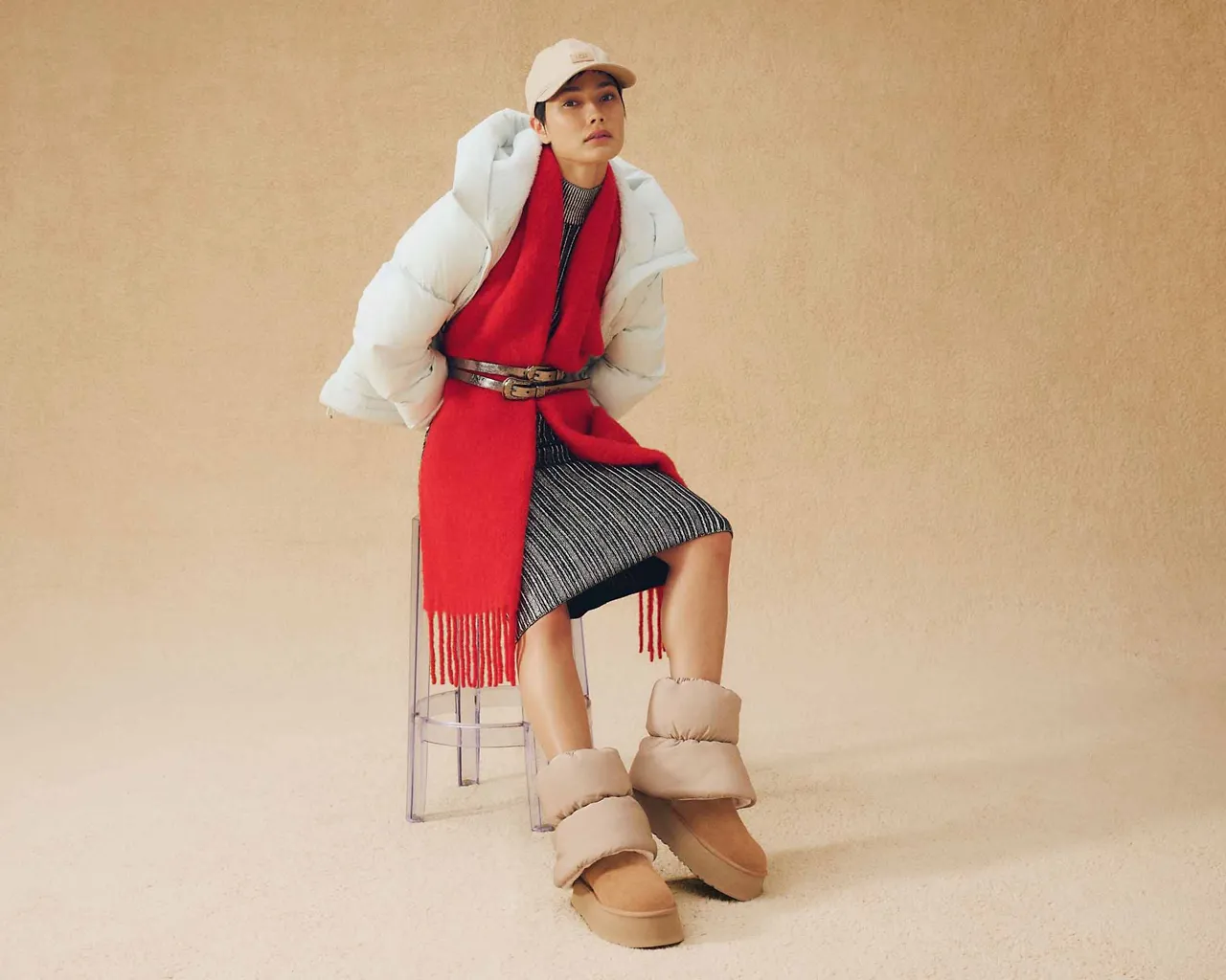 UGG ホワイトファーハイカットスノーブーツ UGG ホワイトファーハイカットスノーブーツ