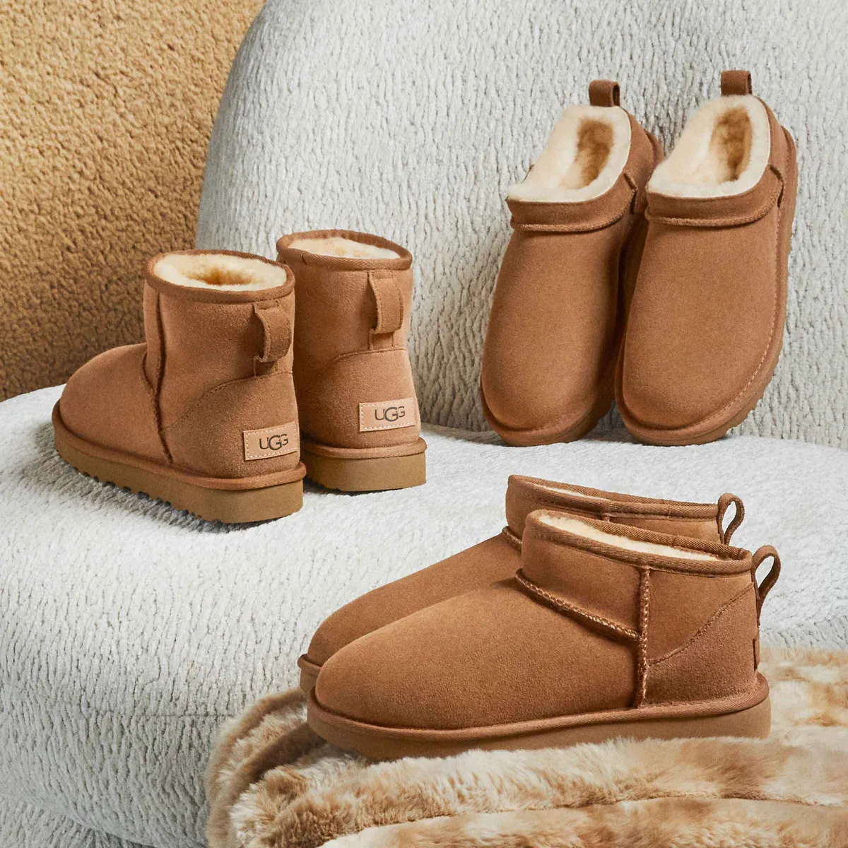 美品】日本未発売！UGG シープスキン ラグ ダブル UGG美品‼️ 美品
